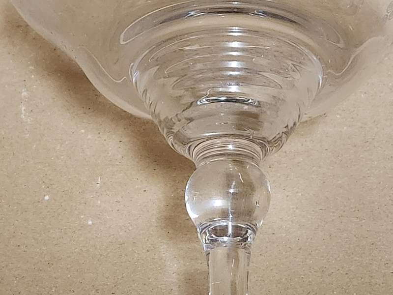 Vintage Stuart Crystal Tall Stemmed Etched Glass Sweet Dish
