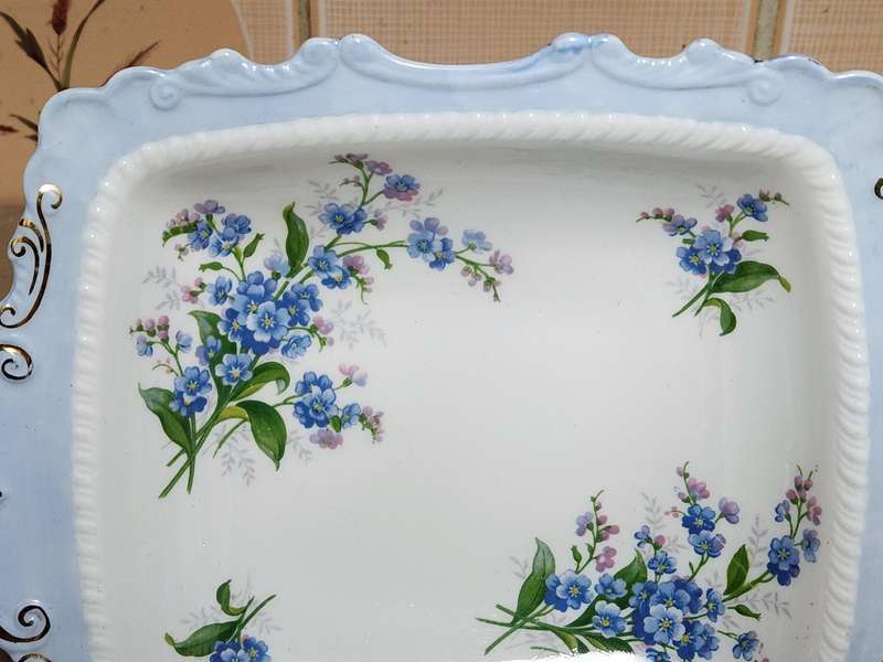 Vintage Royal Albert Bone China Twin Handled Snack Dish