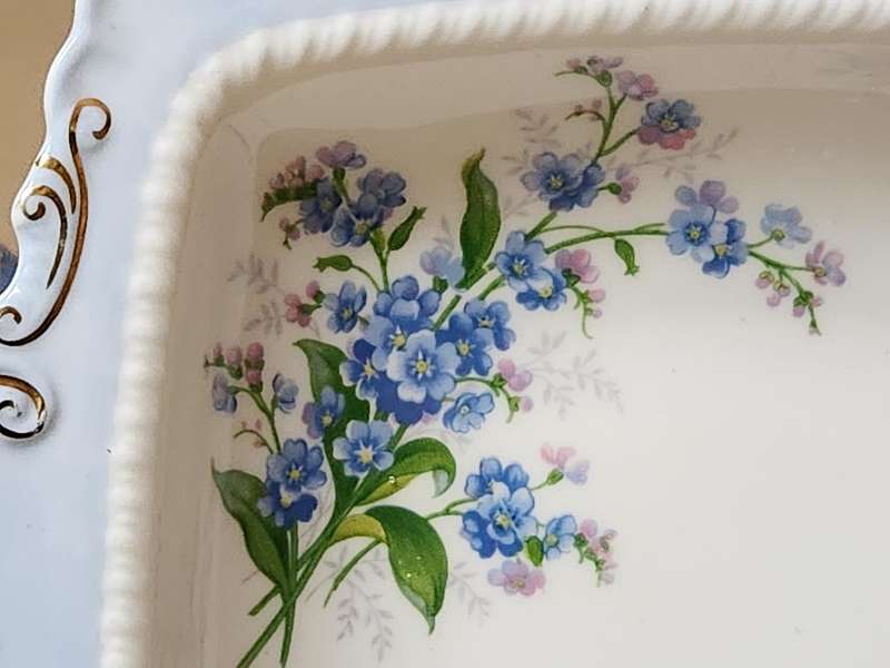 Vintage Royal Albert Bone China Twin Handled Snack Dish