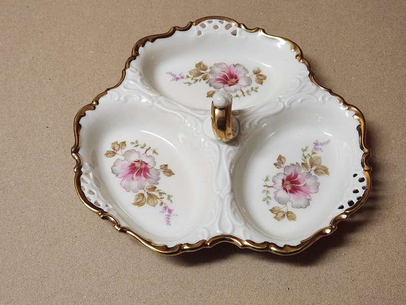 Vintage Alka Bavaria Apoll Model Gold Rimmed Snack Dish 1938-1958