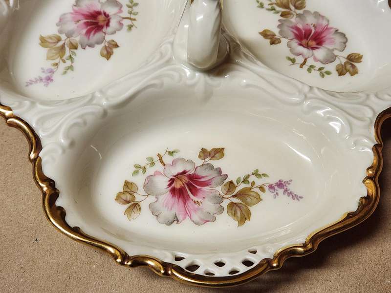 Vintage Alka Bavaria Apoll Model Gold Rimmed Snack Dish 1938-1958