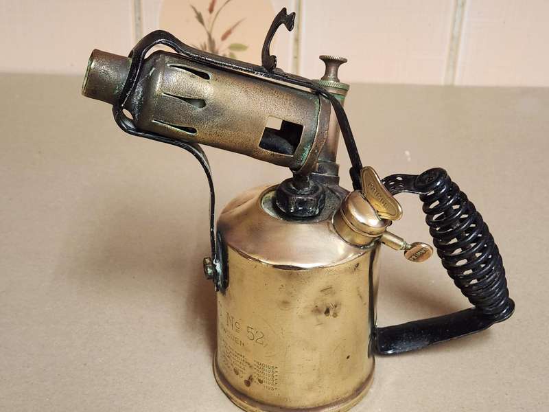 Vintage Radius No 52 Brass Blow Torch