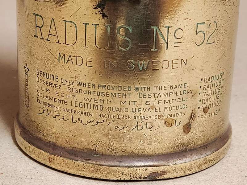 Vintage Radius No 52 Brass Blow Torch