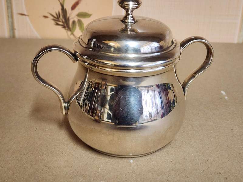 Vintage Christofle France Silver Plated Milk and Sugar Bowl
