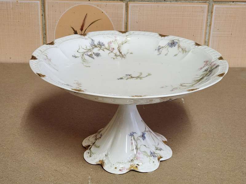 Antique Haviland and Co Limoges France Pedestal Dish