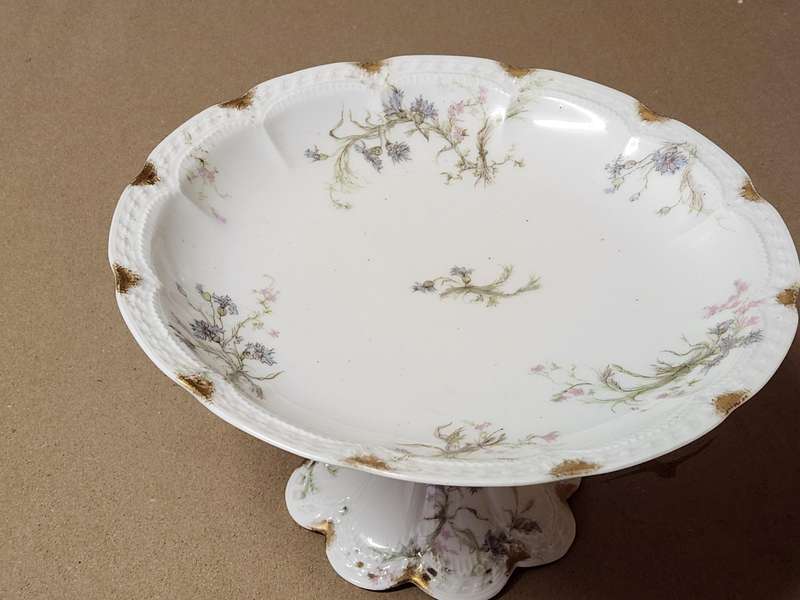 Antique Haviland and Co Limoges France Pedestal Dish