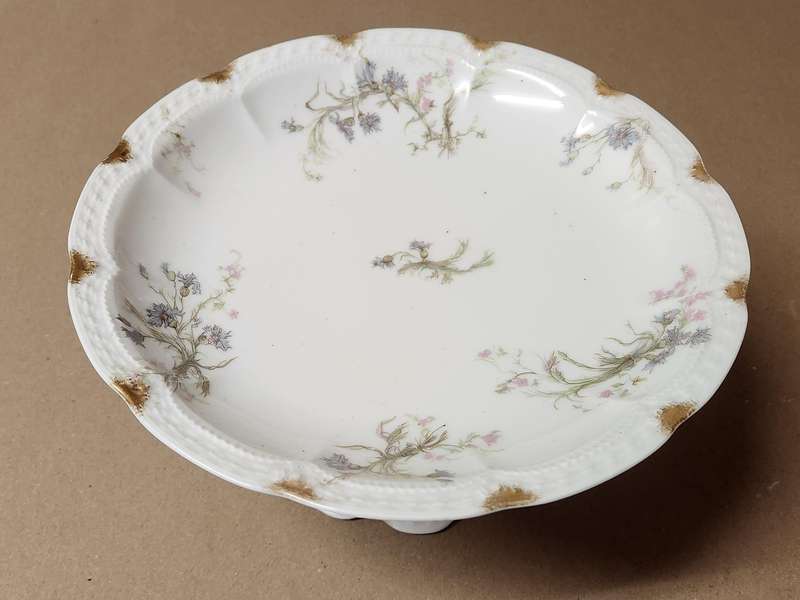 Antique Haviland and Co Limoges France Pedestal Dish