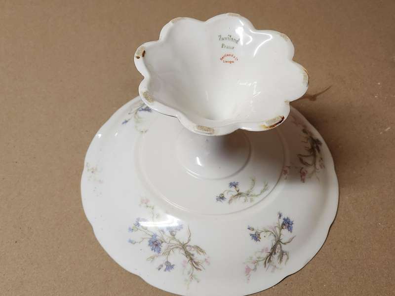 Antique Haviland and Co Limoges France Pedestal Dish
