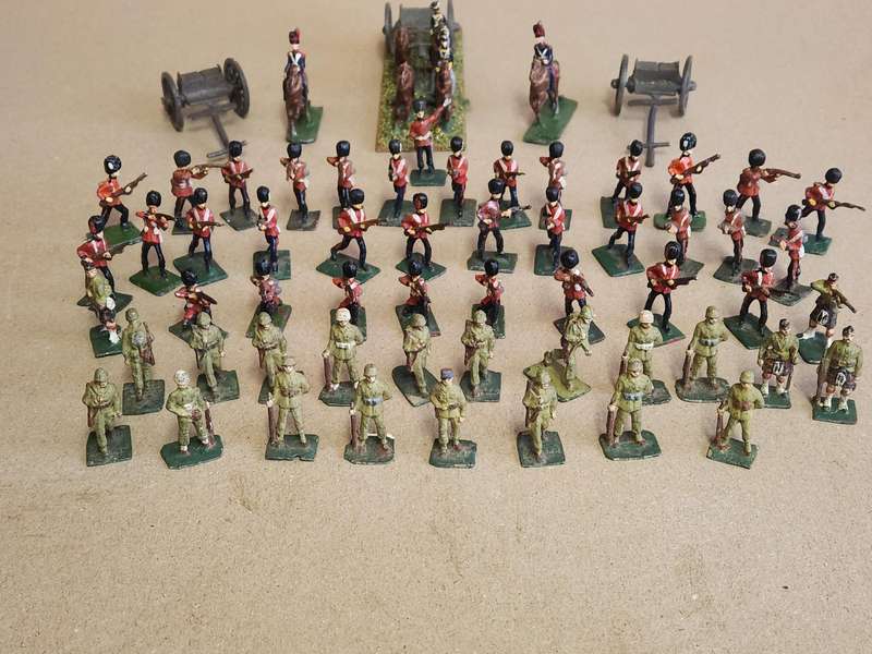 Vintage Lead Soldiers Collection - Approximately 60 Pieces