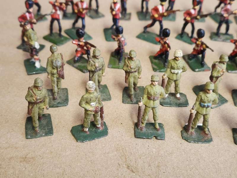 Vintage Lead Soldiers Collection - Approximately 60 Pieces