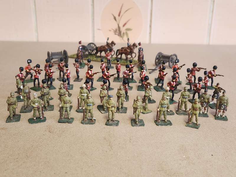 Vintage Lead Soldiers Collection - Approximately 60 Pieces