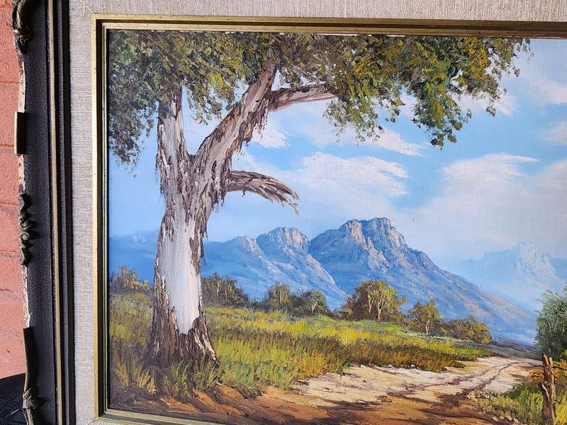 BEAUTIFUL HENRI DU RAND OIL ON BOARD LANDSCAPE PAINTING