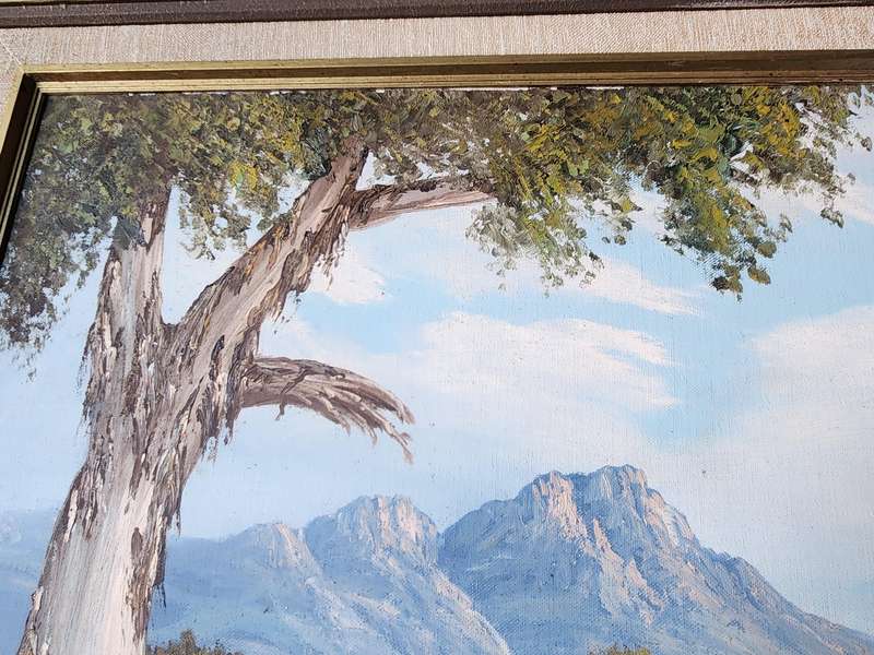 BEAUTIFUL HENRI DU RAND OIL ON BOARD LANDSCAPE PAINTING