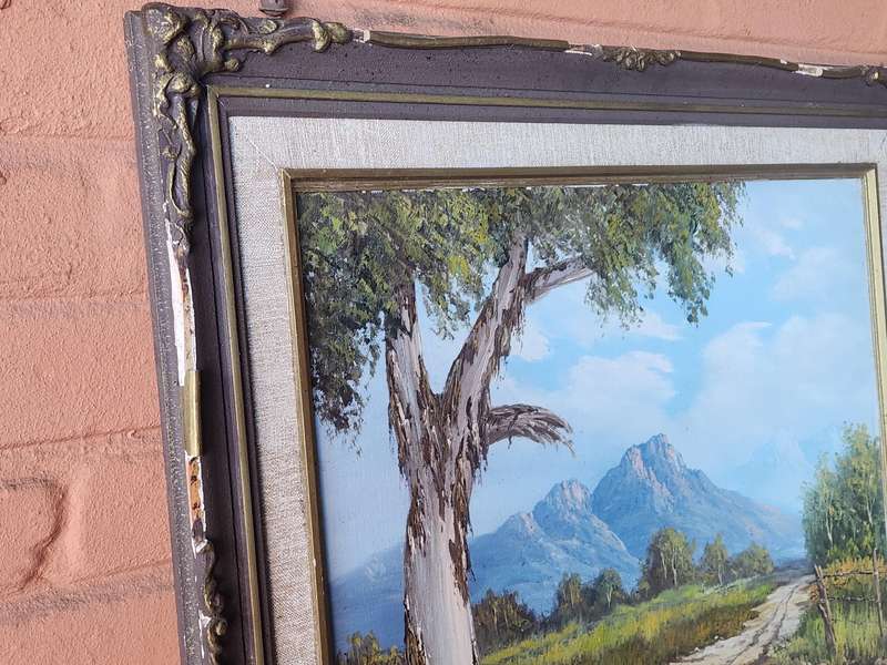 BEAUTIFUL HENRI DU RAND OIL ON BOARD LANDSCAPE PAINTING