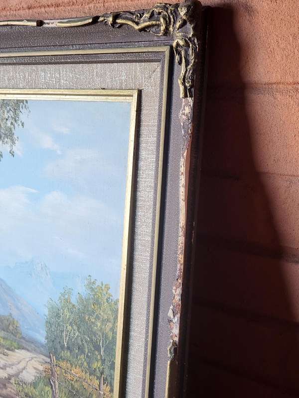 BEAUTIFUL HENRI DU RAND OIL ON BOARD LANDSCAPE PAINTING