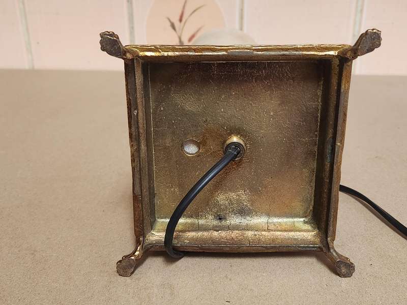 Mid-century Onyx Marble and Brass Footed Lamp - Set of 2