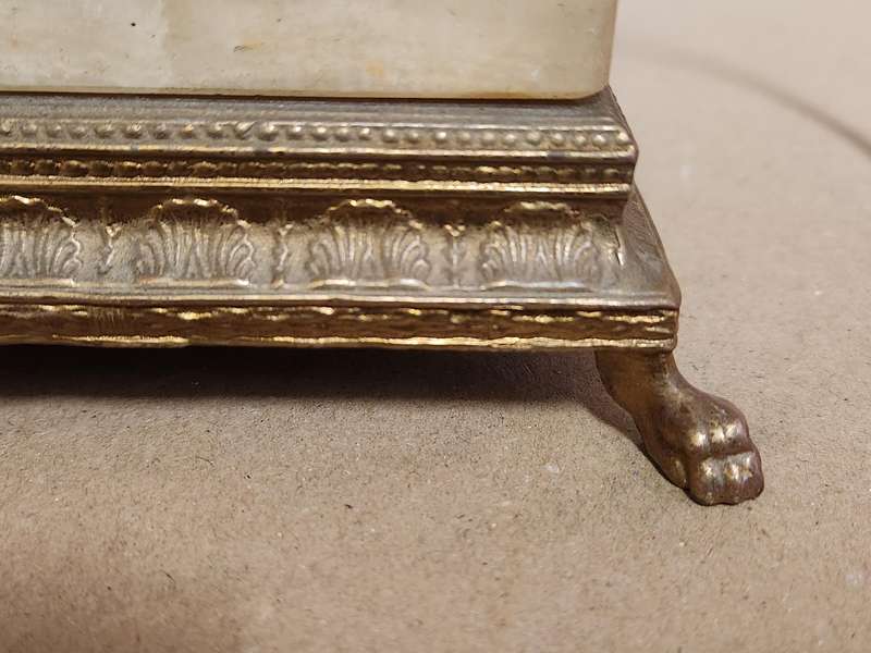 Mid-century Onyx Marble and Brass Footed Lamp - Set of 2