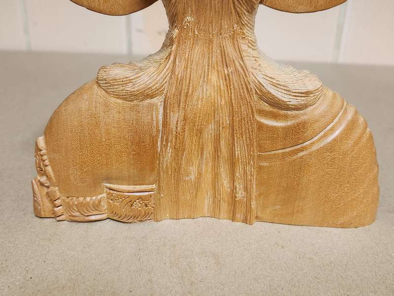 VINTAGE ELABORATELY CARVED WOODEN BALINESE JANGER DANCER BUST