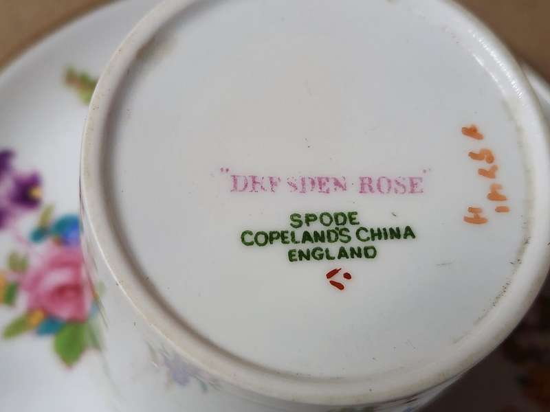 STUNNING SPODE COPELANDS CHINA CREAMER AND ONE DEMITASSE CUP AND SAUCER