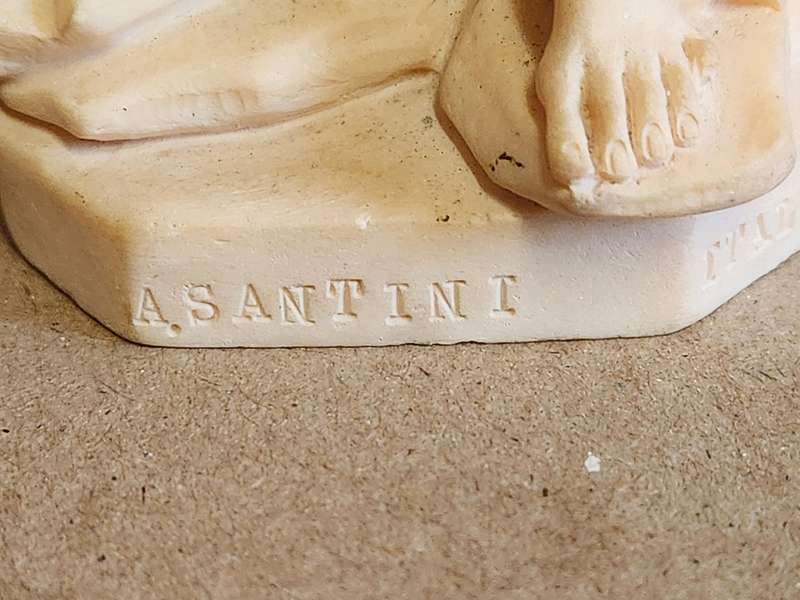 VINTAGE AMILCARE SANTINI FAUX MARBLE SCULPTURE