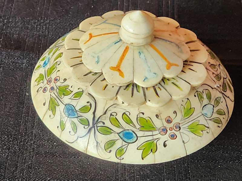 VINTAGE WOOD AND BONE OPIUM HOLDER