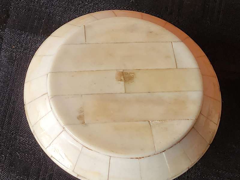 VINTAGE WOOD AND BONE OPIUM HOLDER