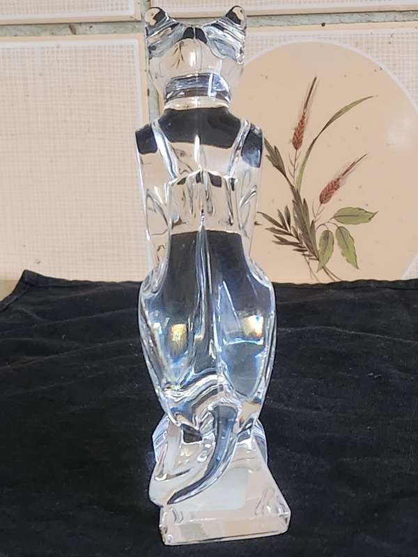 BEAUTIFUL J G DU RAND FRANCE CRYSTAL SPHINX CAT