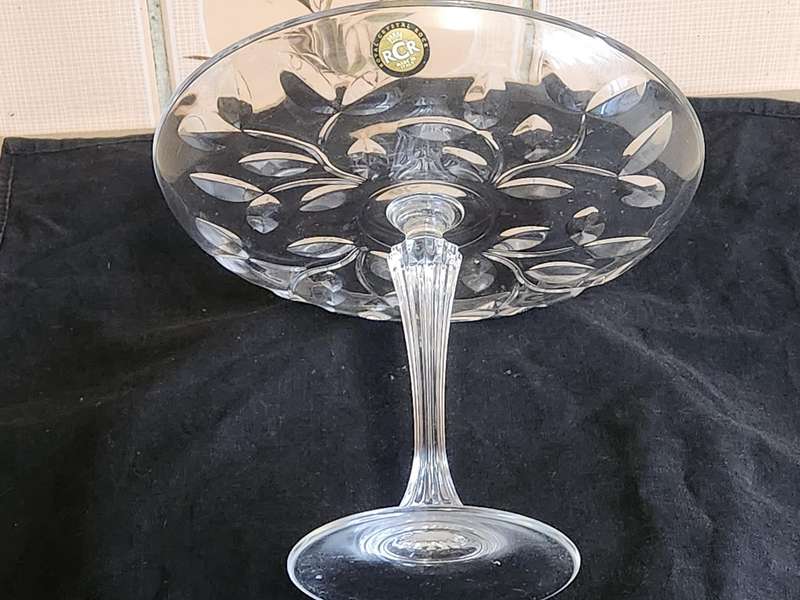 ROYAL CRYSTAL ROCK ITALY PEDESTAL DISH