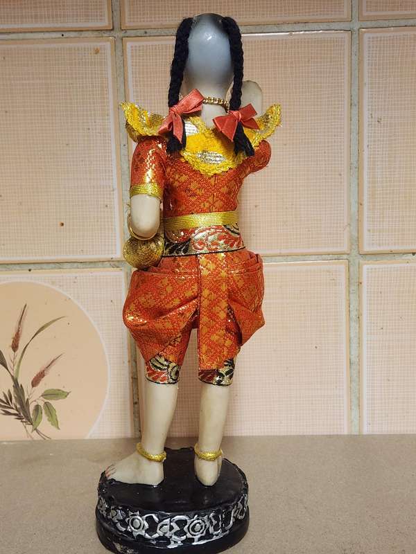 VINTAGE KUMAN THONG THAI HOLY AMULET FIGURINE, 1 OF 2
