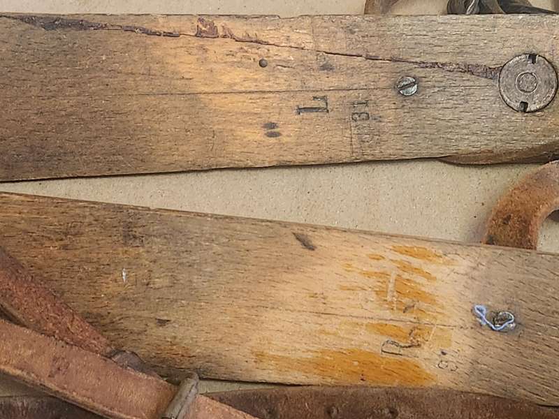 ANTIQUE EARLY 1900s WOODEN STEEL BLADE FRISIAN ICE SKATES BY J NOOITGEDAGT
