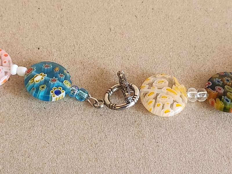 Vintage Murano Millefiori Glass Bead Necklace