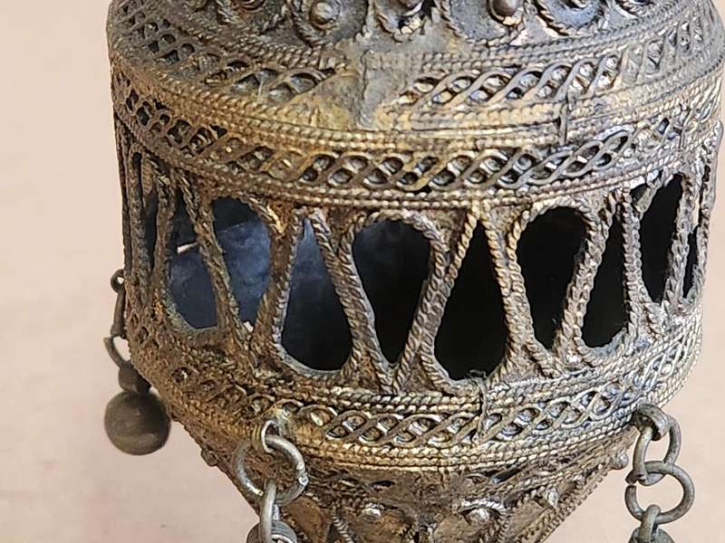 RARE VINTAGE SILVER PLATED EASTERN INCENSE BURNER