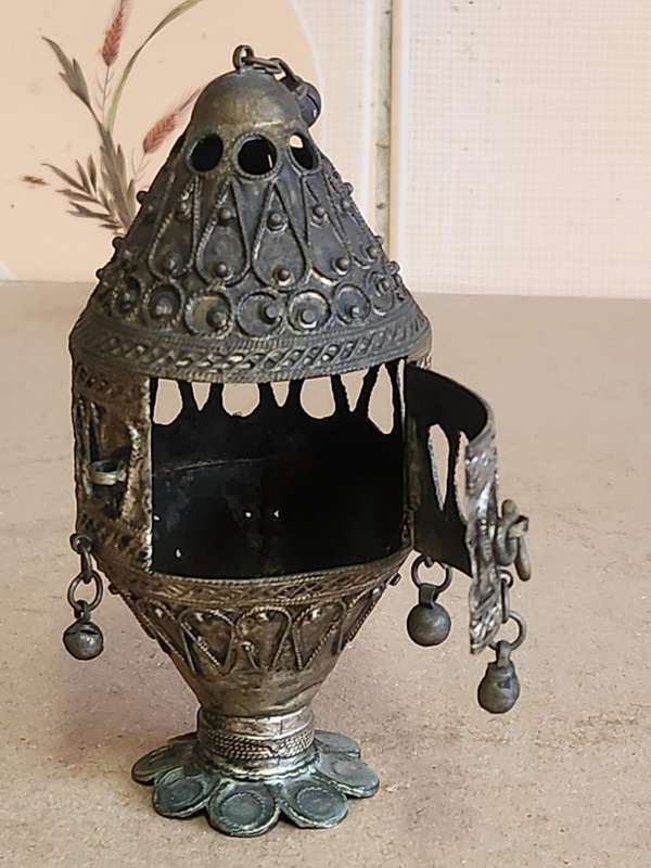 RARE VINTAGE SILVER PLATED EASTERN INCENSE BURNER
