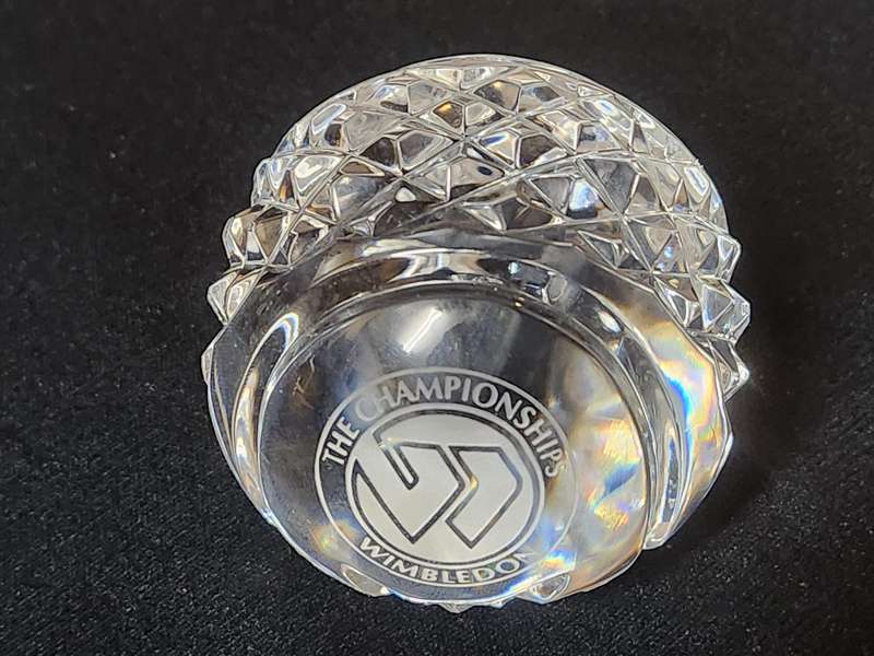 WATERFORD CRYSTAL WIMBLEDON TENNIS BALL PAPERWEIGHT