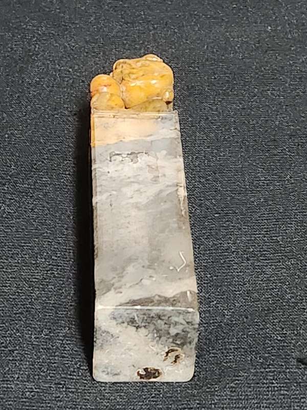 VINTAGE CHINESE HAND CRAFTED STONE FOO DOG SEAL STAMP