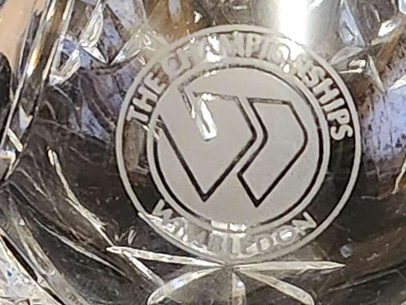 Waterford cut glass crystal bowl with the Wimbledon emblem