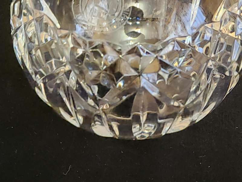 Waterford cut glass crystal bowl with the Wimbledon emblem