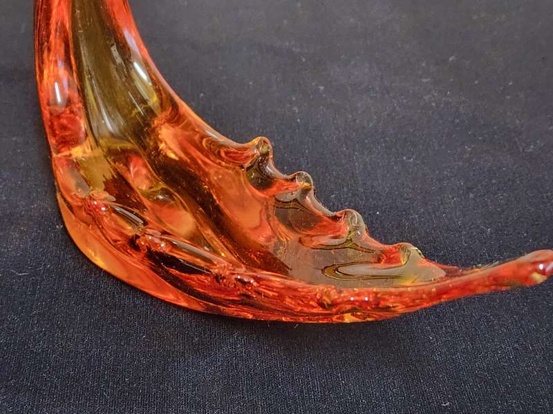 Vintage Murano Studio Art Glass Swan Shaped Bowl, Unmarked