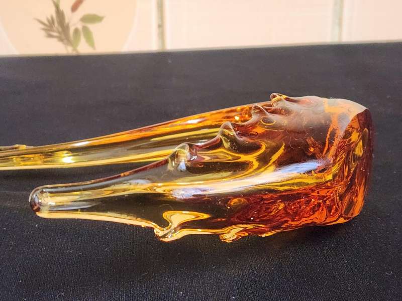 Vintage Murano Studio Art Glass Swan Shaped Bowl, Unmarked