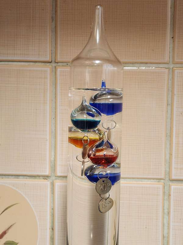 VINTAGE TALL GALILEO THERMOMETER