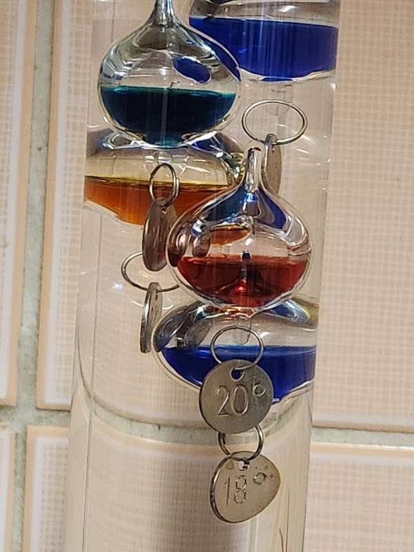 VINTAGE TALL GALILEO THERMOMETER