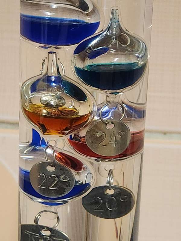 VINTAGE TALL GALILEO THERMOMETER