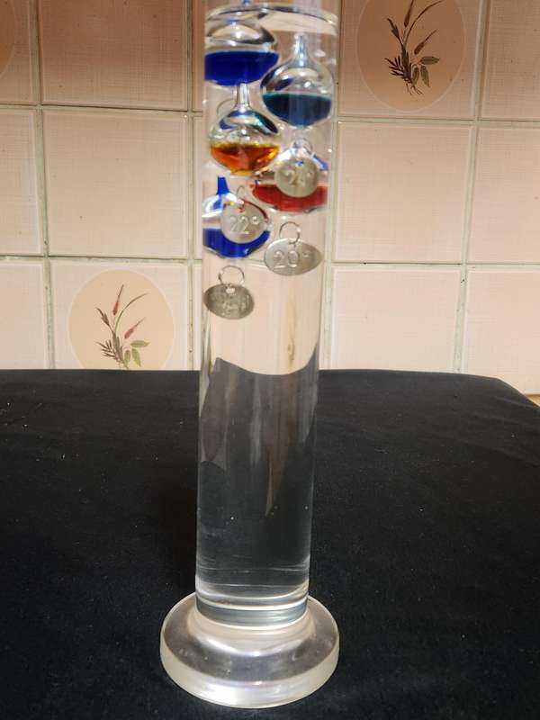VINTAGE TALL GALILEO THERMOMETER