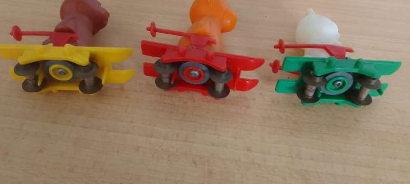 Vintage 1972 Silly Skiers Playset 3160 - Original Monkey, Bear and Rabbit Replacement Set