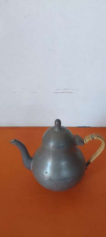 Pewter Coffee/Water/Tea - Cane Handle