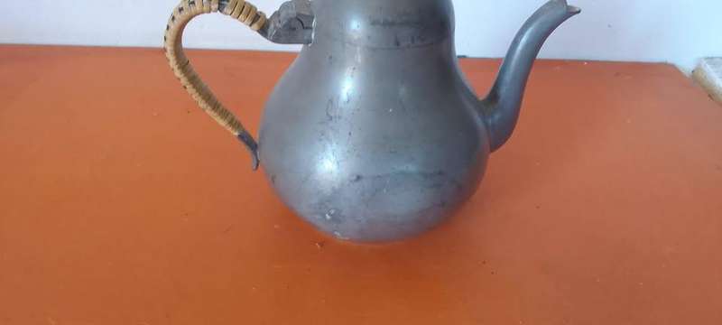 Pewter Coffee/Water/Tea - Cane Handle
