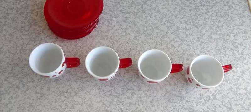 Red White Polka Dots  Kids Tea Set