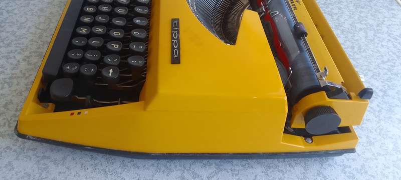 Yellow Adler Tippa Typewriter Made In Holland
