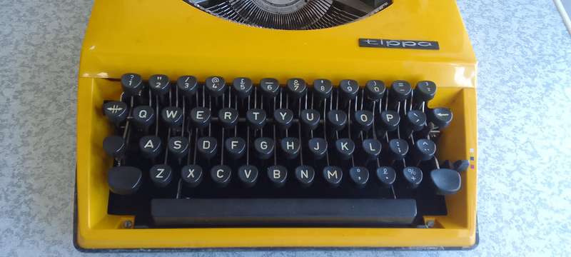 Yellow Adler Tippa Typewriter Made In Holland