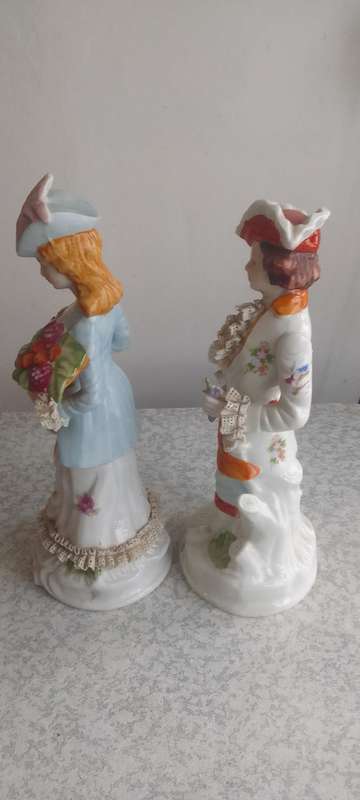 Large  Victorian Couple  Figurines - 30 and 33cm In Height